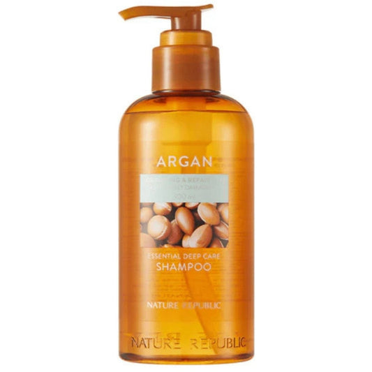 Nature Republic Argan Essential Nourishing Shampoo - 300 ml - Nourrissant et réparateur pour cheveux secs et abîmés