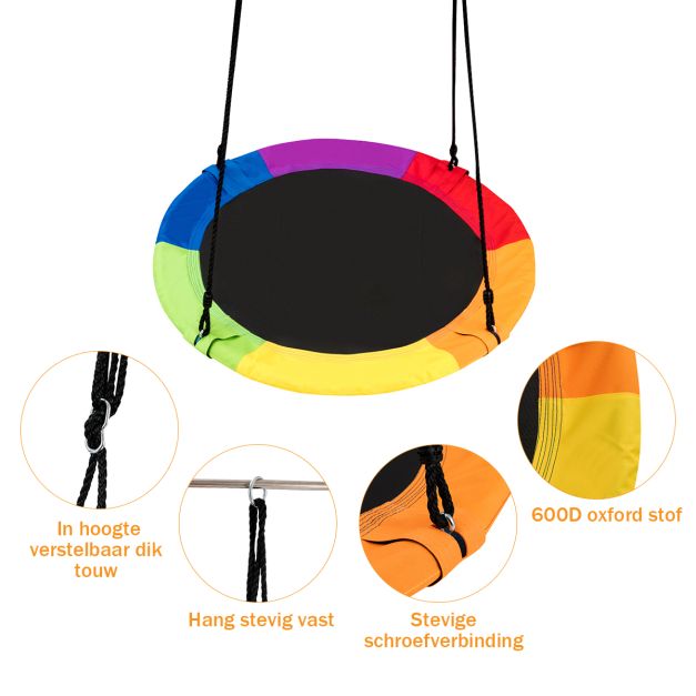 Coast Swing - Jusqu'à 150Kg - φ100cm - Tissu Oxford - Jusqu'à 180cm de haut - Multicolore