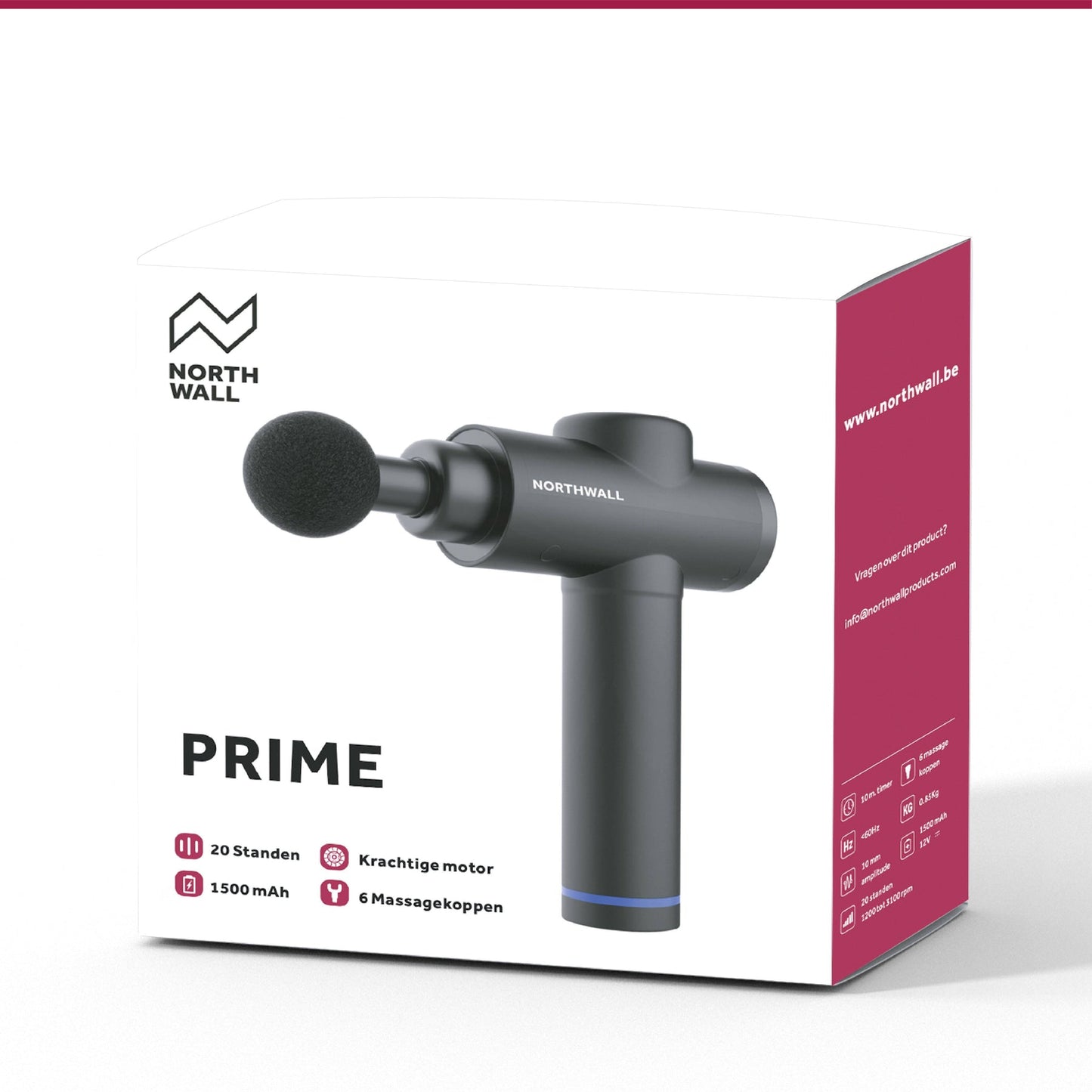 Northgun Prime avec tête de massage à chaleur - 30 niveaux - Noir