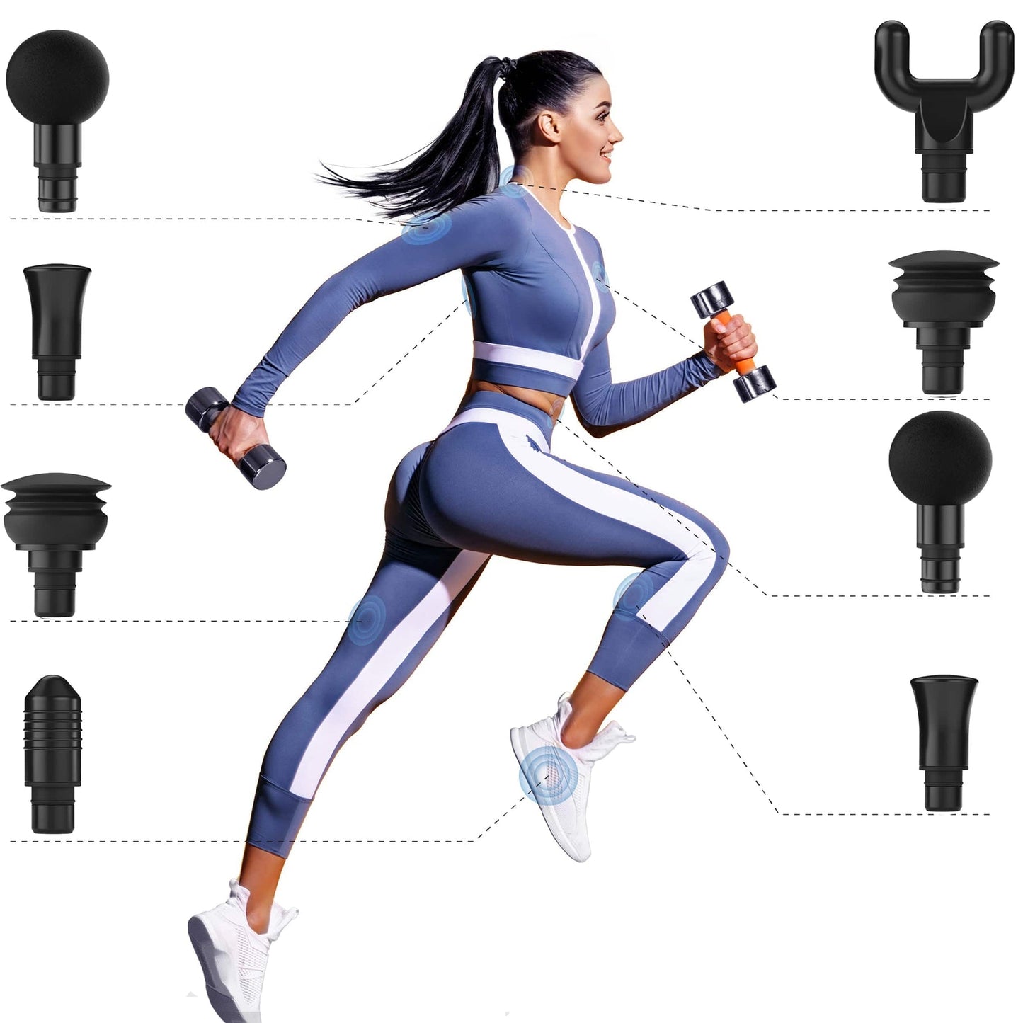 NorthGun Pro - Pistolet de massage puissant avec station de charge - Récupération musculaire, soulagement de la douleur et massage des muscles profonds