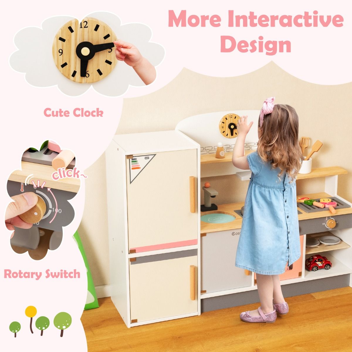 Coast Play kitchen for children - Accessoires inclus - 90 x 24 x 65 cm