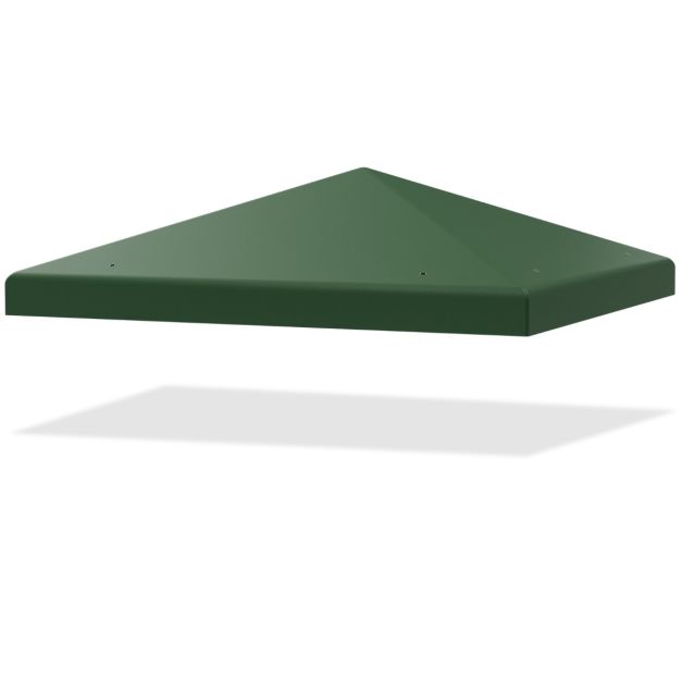 Coast Canopy Cover Garden Pavilion - 300 x 300 cm - Imperméable - Résistant aux UV - 160 g/m² polyester - Fermeture velcro - Beige/vert/rouge vin