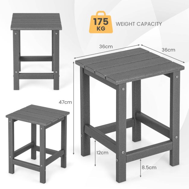 Table d'appoint Coast Adirondack - HDPE - Résistant aux intempéries - Gris