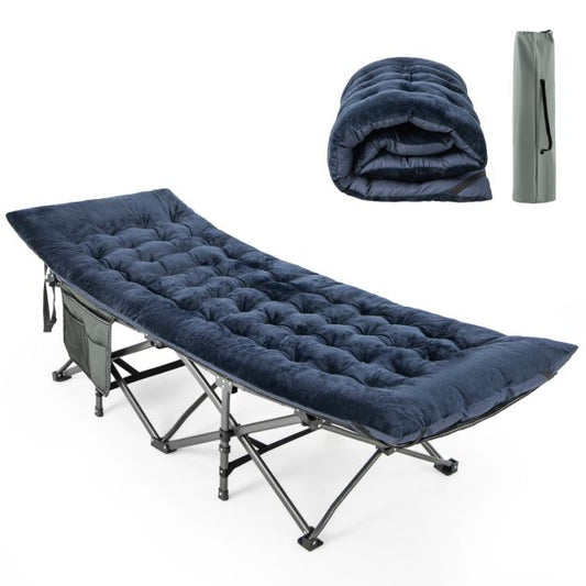 Coast Field Bed - Polyester & Coton - 190 x 70 x 7 cm - Bleu