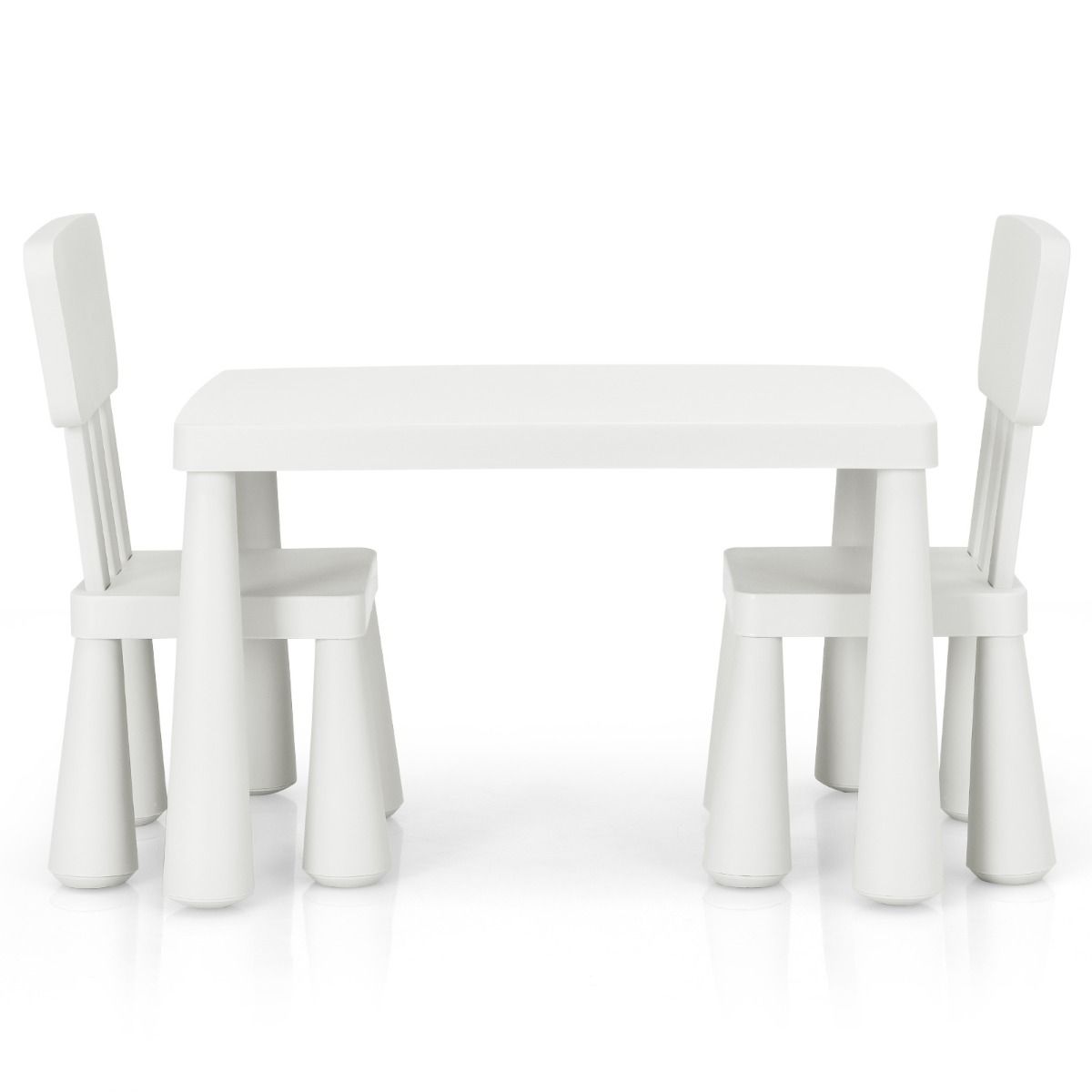 Coast 3-Piece Children's Table Set - 1 Table avec 2 Chaises - 76.5 x 54.5 x 49.5 cm - Polypropylène - Blanc