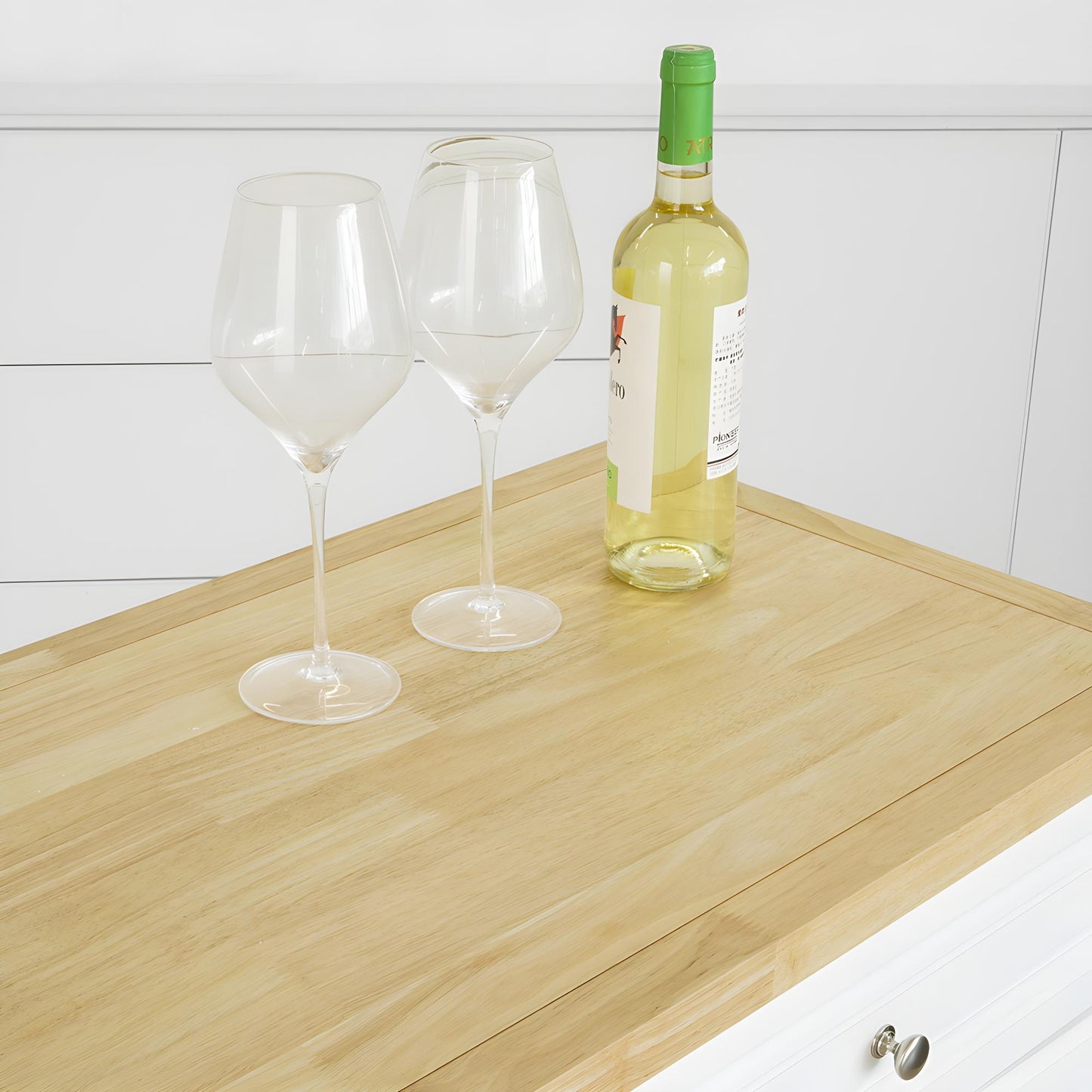 SoBuy Ilot de cuisine avec 2 tiroirs 3 armoires
