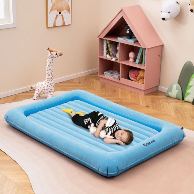 Matelas gonflable Coast - PVC + ouate - Bleu - Max. 150 kg - 165x118x20 cm