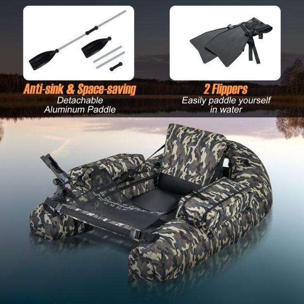 Bateau de pêche gonflable Coast - Max. 150 kg - Camouflage - PVC - 146x109x44 cm