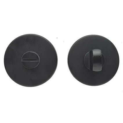 Serrure de WC Serrure de toilette Serrure de salle de bain Ferrures - Noir mat - acier inoxydable - 8mm