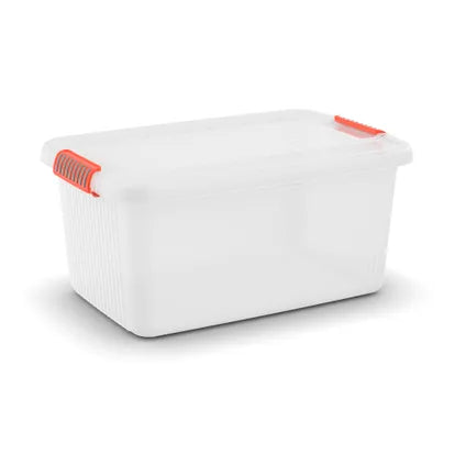 Keter Kis K Latch Storage Box - 43 L - 6 pièces - empilable et emboîtable - transparent - plastique