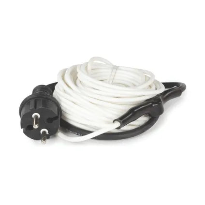 Perel Câble de protection contre le gel - équipé d'un thermostat automatique, d'un boîtier étanche Ip68 et de trois niveaux de chaleur - pour les conduites d'eau et les canalisations - polyéthylène blanc - douze mètres