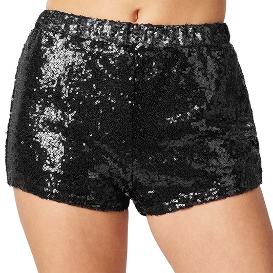 Short à paillettes noir - taille S - longueur 28 cm