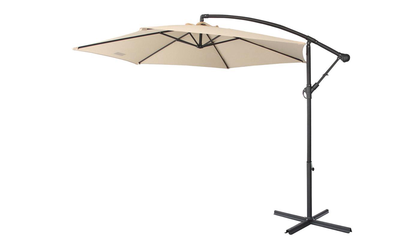 Parasol flottant Davis & Grant - Rond - Diamètre de 3 mètres - Tige en acier - Beige