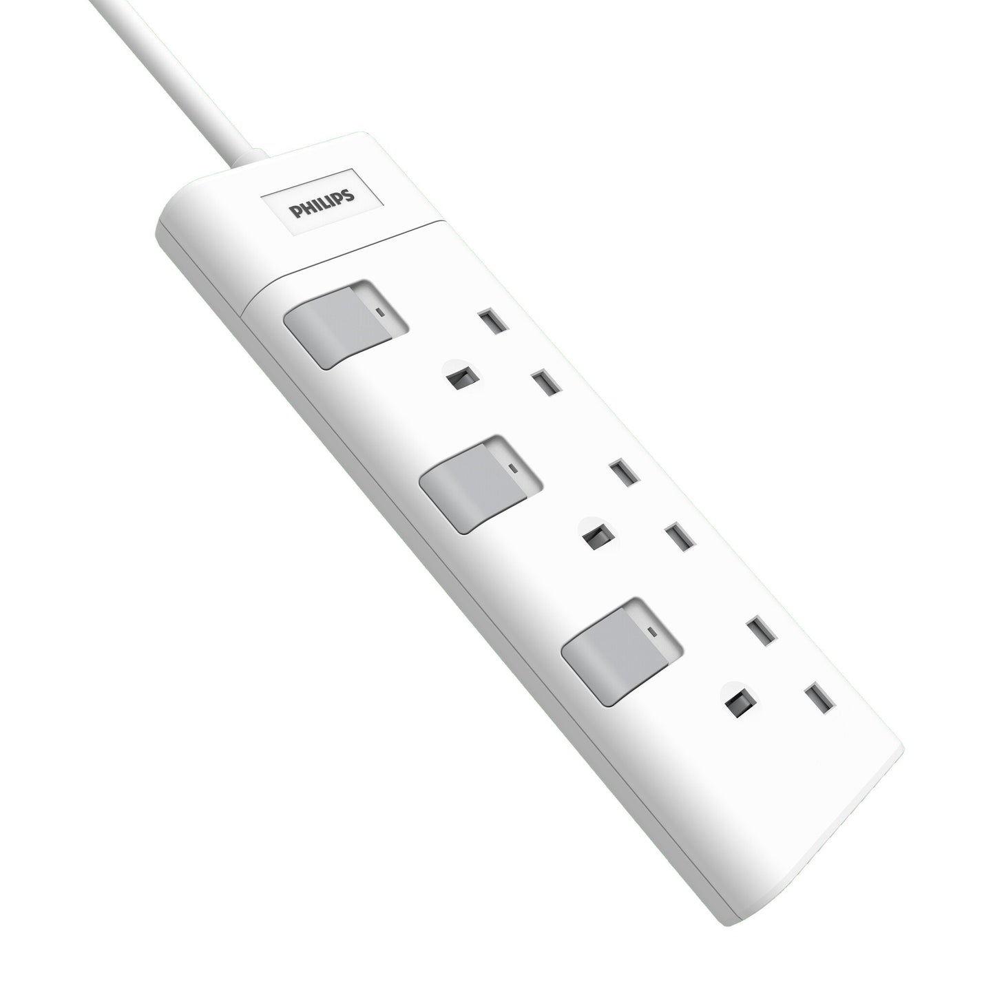 Philips Socket 230V 3 way CHP3130WA - Prise à 3 broches - 2 M