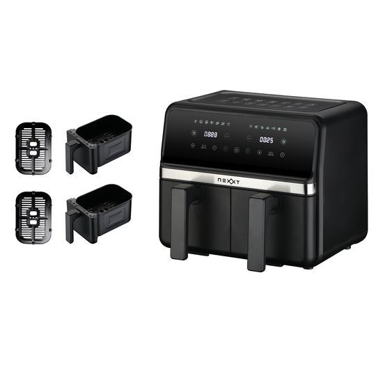 Nexxt Dual Basket Airfryer - 8L 2x 4L - Noir