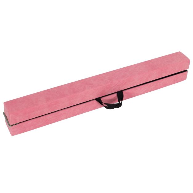 Poutre d'équilibre Coast - pliable - mousse - bois - gymnastique - 240cm - rose