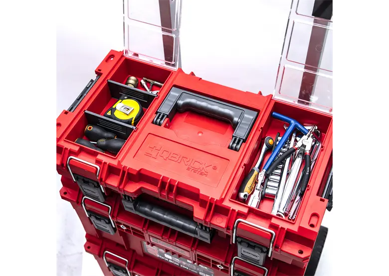 Qbrick System PRIME Set 1 RED Ultra HD – Chariot à outils modulaire avec Toolbox 150 et 250 Vario – 3 pièces