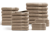 Ensemble de linge de bain DoubleDry - 30 pièces - 500 g/m² - Taupe