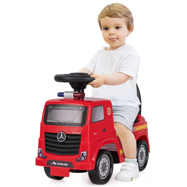Coast - Mercedes-Benz Voiture Enfant - Permis, Duwauto, Musique & Klaxon, 2-6 ans - 48.8 x 24.4 x 35.3 cm - PP/PE - Rouge/Noir