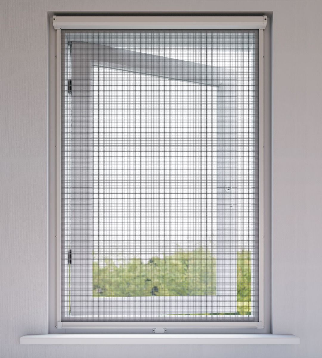 Bruynzeel Moustiquaire de fenêtre plissée S500 - raccourcissable - 63 x 155 cm - blanc