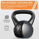 Yaheetech Kettlebell 10 kg - 26 x 22 x 30 cm - Poignée large et ergonomique, base plate et coque en plastique protégeant le sol - Pour l'entraînement de la force et l'utilisation à domicile - Plastique noir et béton
