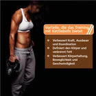 Yaheetech Kettlebell 10 kg - 26 x 22 x 30 cm - Poignée large et ergonomique, base plate et coque en plastique protégeant le sol - Pour l'entraînement de la force et l'utilisation à domicile - Plastique noir et béton