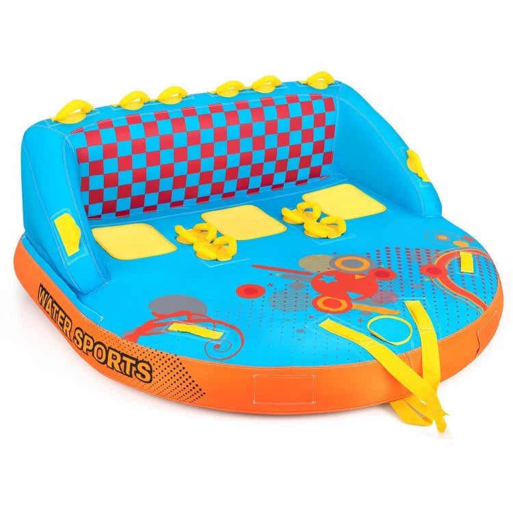 Bouée de remorquage Coast - 3Person - Gonflable - Points de remorquage - 300kg - 193x189x82cm - Multicolore