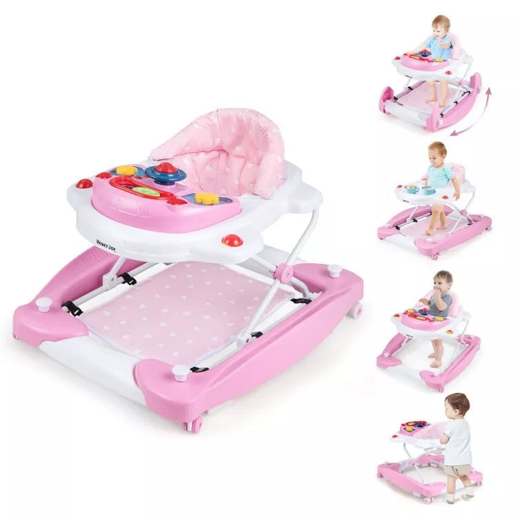 Poussette Coast Baby - Pliable - 6 x 1 - Hauteur réglable - 71 x 61 x 50 cm - Rose