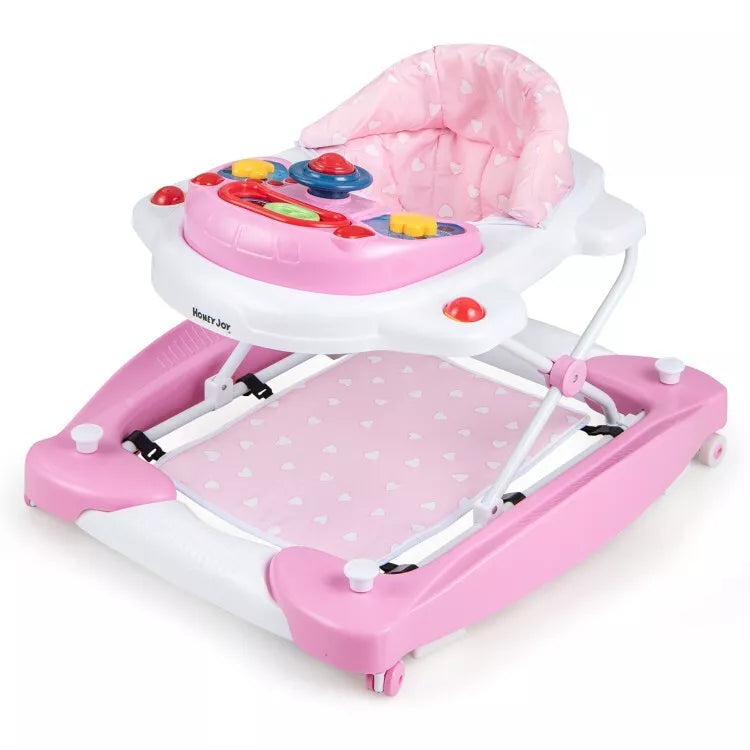 Poussette Coast Baby - Pliable - 6 x 1 - Hauteur réglable - 71 x 61 x 50 cm - Rose