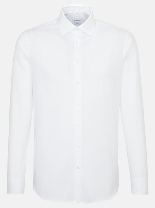 Seidensticker Fine Structure Business Kent Shirt - Blanc - Taille 45