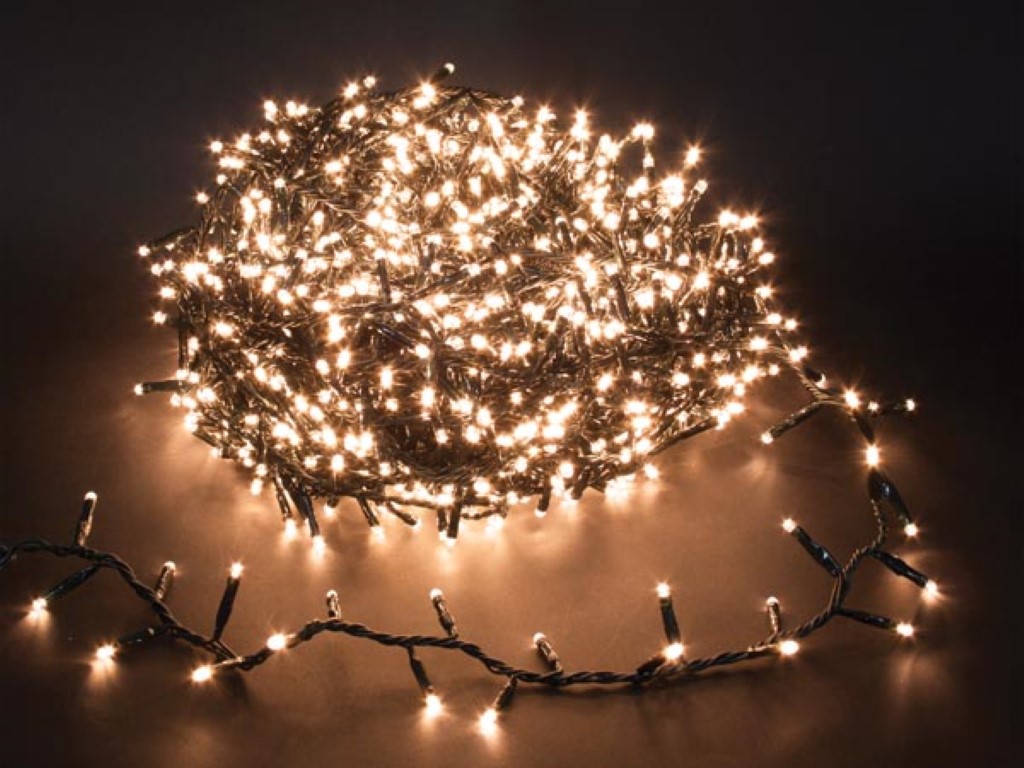 Light Creations Shimmerlight Led-34-1500-24v-aw - Comprend un modulateur intégré avec huit animations, une protection Ip44 et mille cinq cents leds - Pour l'intérieur et l'extérieur - Plastique blanc et vert Arizona - Trente-quatre mètres