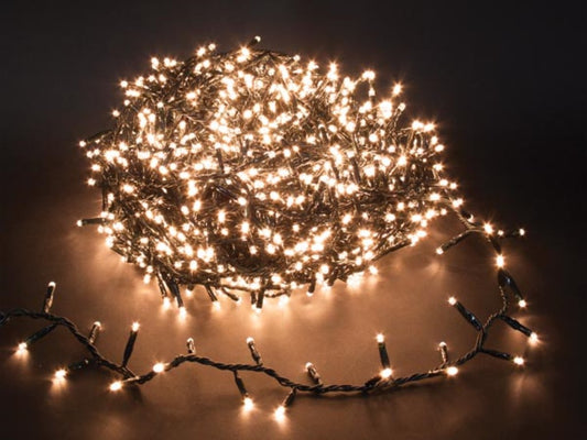 Light Creations Shimmerlight Led-34-1500-24v-aw - Comprend un modulateur intégré avec huit animations, une protection Ip44 et mille cinq cents leds - Pour l'intérieur et l'extérieur - Plastique blanc et vert Arizona - Trente-quatre mètres