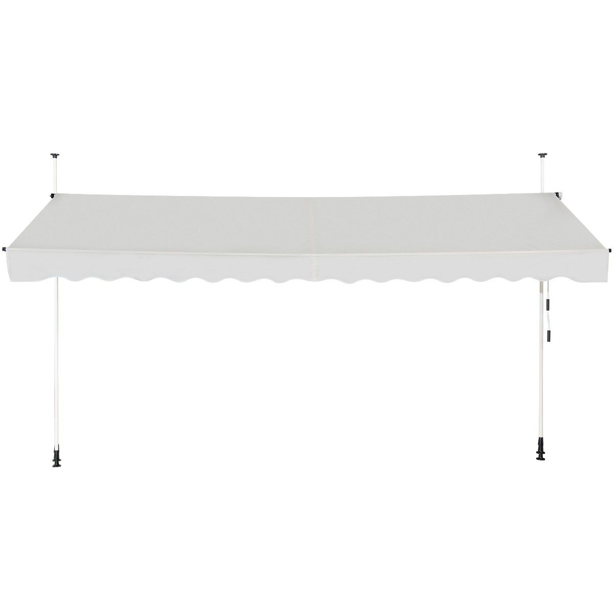 Parasol extensible Coast - Imperméable - Résistant aux UV - Réglable - Largeur 395 cm - Beige
