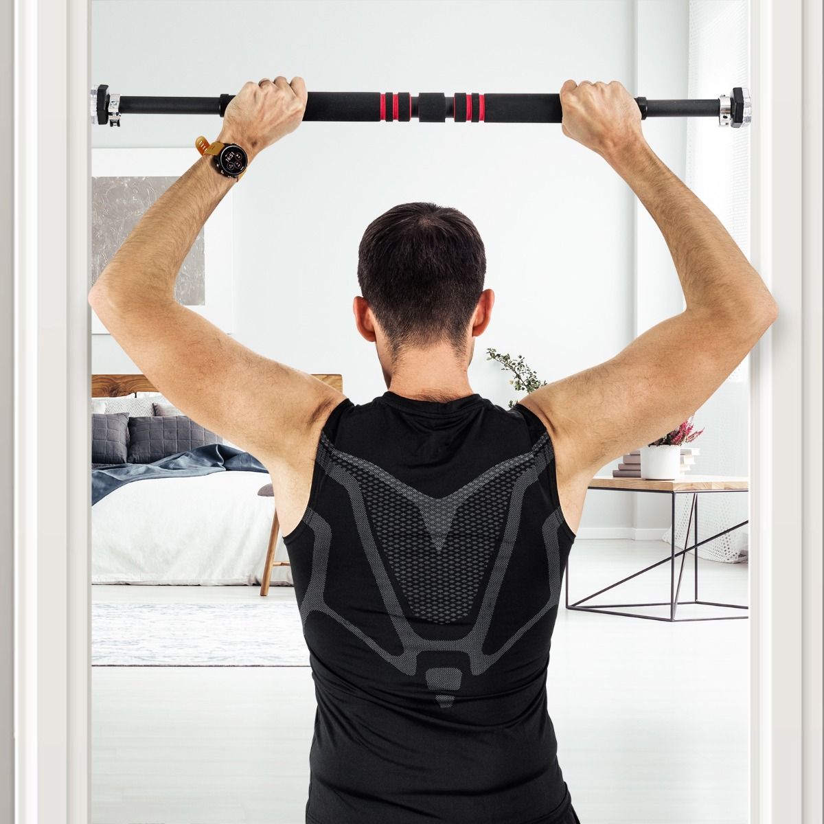 Coast Barre de traction pour porte - antidérapante - 65-100 cm - Noir