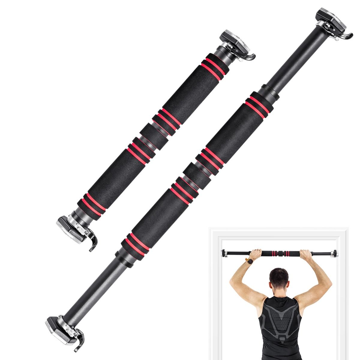 Coast Barre de traction pour porte - antidérapante - 65-100 cm - Noir