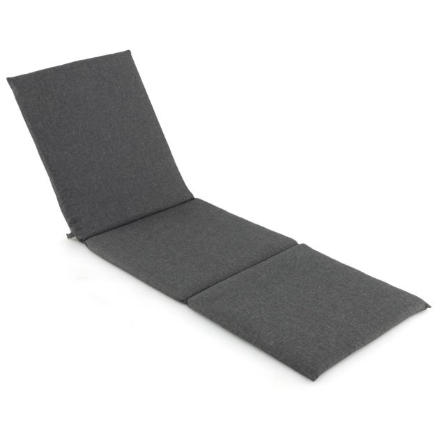 Coast Lounger Cushion - Pliable - Velcro - Confortable - 182 x 59 cm - Beige Grey