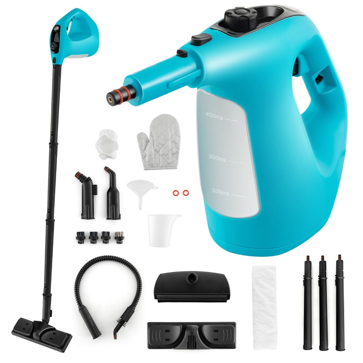 Nettoyeur vapeur Coast - Portable - 1400W - Accessoires inclus - Bleu