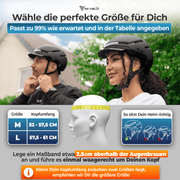 Casque de vélo Nova - Avec feux avant et arrière - Visibilité et sécurité optimales
