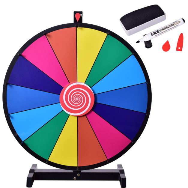 Coast Wheel of Fortune Multicolour - Roue des prix réutilisable avec marqueur et essuie-glace - Ø48 cm