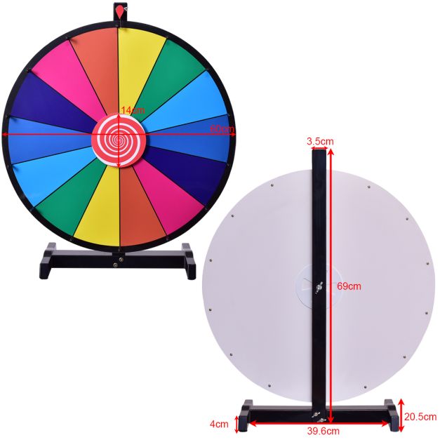 Coast Wheel of Fortune Multicolour - Roue des prix réutilisable avec marqueur et essuie-glace - Ø48 cm