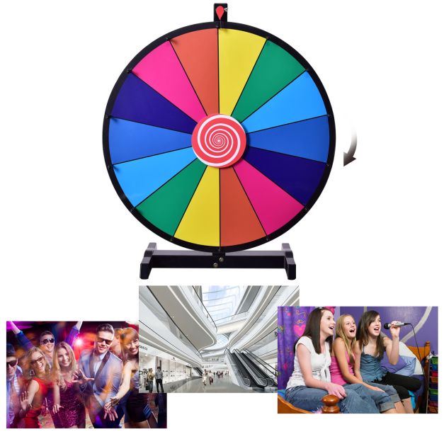 Coast Wheel of Fortune Multicolour - Roue des prix réutilisable avec marqueur et essuie-glace - Ø48 cm