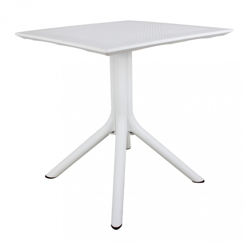 Cosma Outdoor Living Garden Table Square 70x70x75 cm White - Plastic Weatherproof