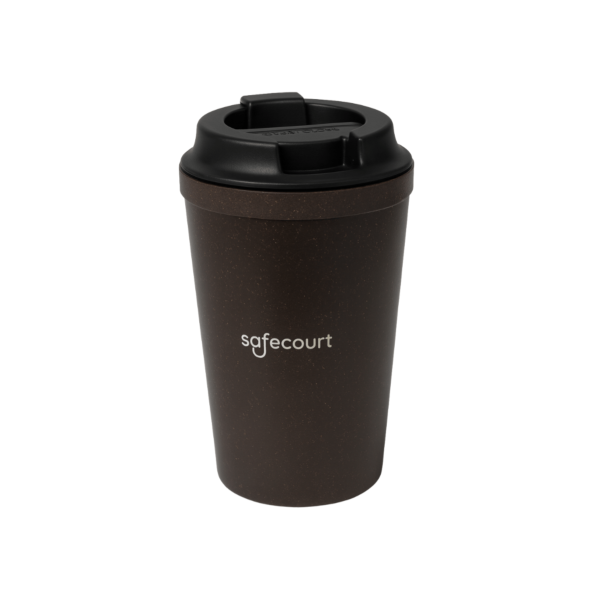 Safecourt Coffee Cup To Go - Brown - Silicone Grip Sleeve - Tasse à café réutilisable