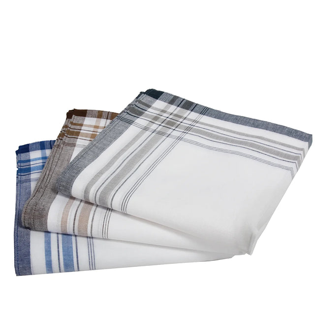 Lot de 12 mouchoirs pour homme Tiseco - White Summer - 40 x 40 cm