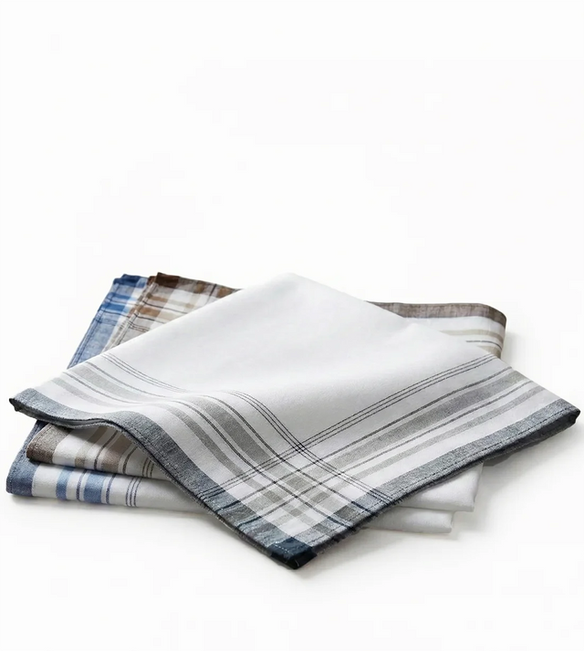 Lot de 12 mouchoirs pour homme Tiseco - White Summer - 40 x 40 cm
