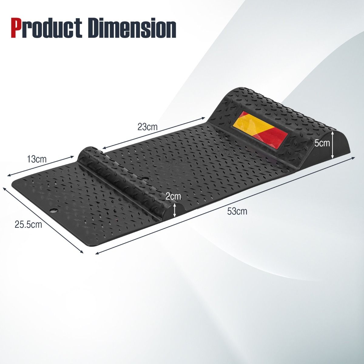 Tapis de stationnement Coast - 53 x 26 x 5 cm - Noir - 2 pièces