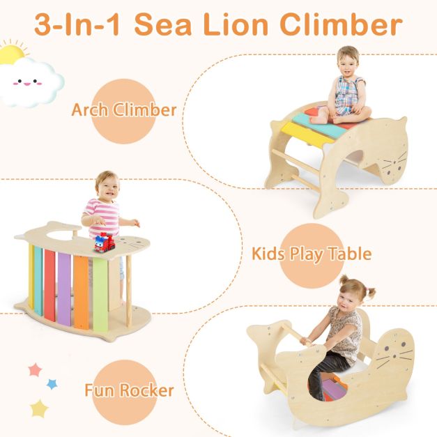 Coast 7-in-1 Jouets d'escalade d'intérieur pour enfants Ensemble d'escalade Montessori en bois