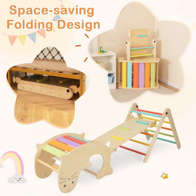 Coast 7-in-1 Jouets d'escalade d'intérieur pour enfants Ensemble d'escalade Montessori en bois