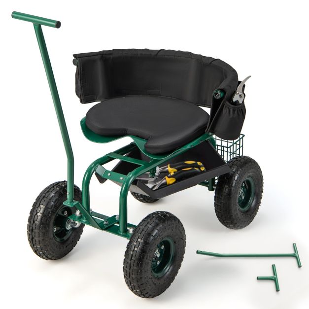 Coast Garden Trolley - Réglable - Rotation 360° - 90 x 59 x 106 cm - Vert