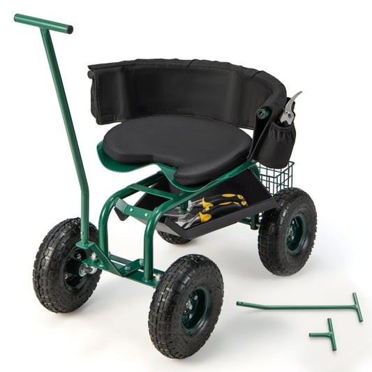 Coast Garden Trolley - Réglable - Rotation 360° - 90 x 59 x 106 cm - Vert